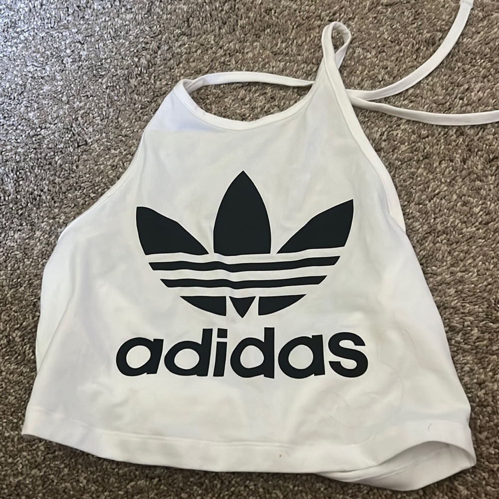 Adidas logo halter top
